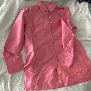 Charlotte Kellogg 100% Silk Pink Blouse - Size L